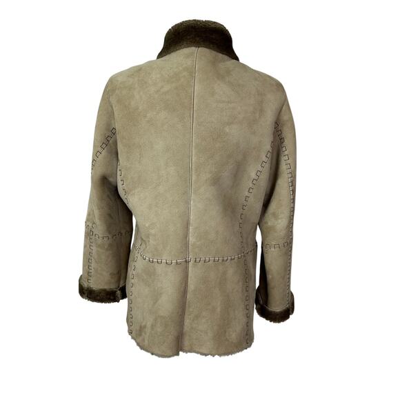 Design by Isabella Bird Women's Custom Made Sheep Skin Jacket Coat Size Medium - Picture 2 of 12